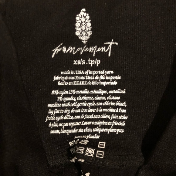 Free People High Rise Athletic Shorts In Solid Black. NWOT! Sz XS/S - Picture 6 of 6